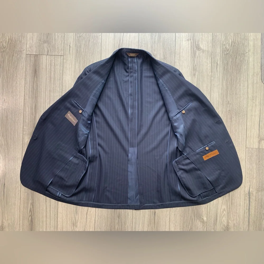 Paul Stuart Stuart IIl Silky Powder‎ Water Resistant Wool Sport Coat Jacket 48L
